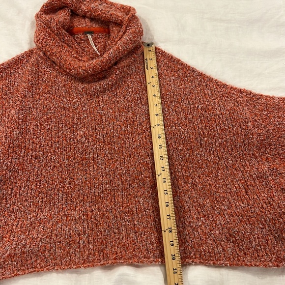 NWT Free People BFF Cowl Neck Sweater Scarlet Flame SZ medium - Picture 7 of 7